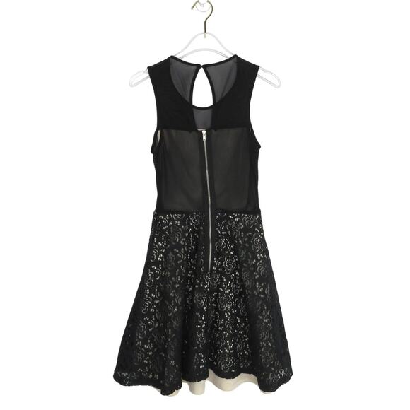 Forever 21 Black Lace Sleeveless Cocktail Dress High Neck Cut Out Small - Picture 5 of 10